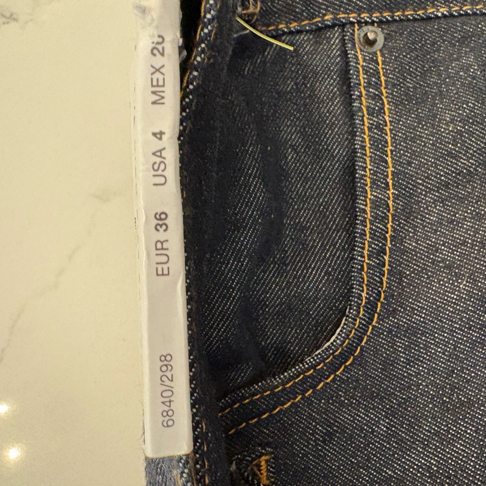 Zara Women's High Rise Dark Blue Jeans - Picture 2 of 4